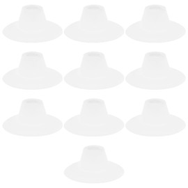 SG Store 10 Pcs W4 Tent Rain Cowls 6.5mm Diameter Bell Tent Cowls Camping Tarp Rain Cowls for Upright Tent Awning Poles Plastic White