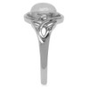 Silvershake 8mm Natural Round Shape Moonstone White Gold Plated 925