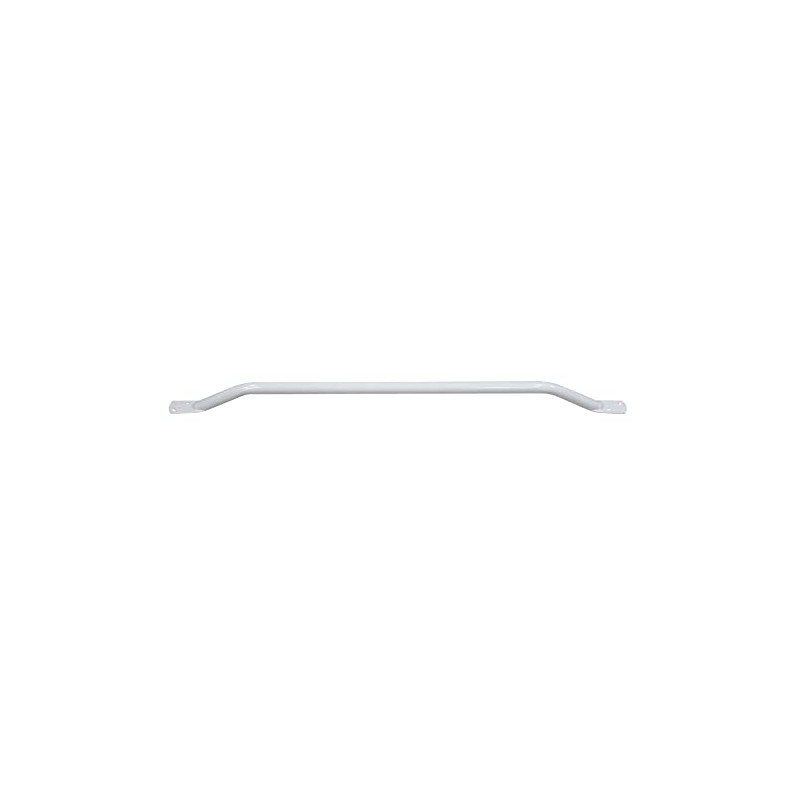 White Steel Pipe Grab Bar - 900mm Length - Rounded