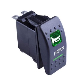 ETOPARS Car Auto 12V 20A 24V 10A Momentary Green LED Light Lamp Speaker Rocker Toggle Switch 5Pin Horn Light