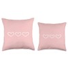 Hand Drawn Heart Design Chic Love Heart Shape Throw Pillow,
