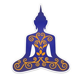 GT Graphics Sitting Buddha - Vinyl Sticker Waterproof Decal