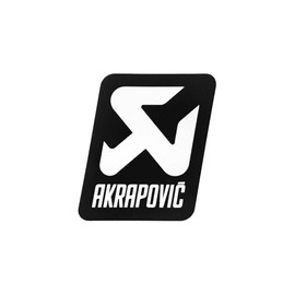 AKRAPOVIC Heat Resistant Sticker Silver 2.8 x 3.0 inches (70 x 75 mm)