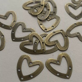 Unbranded 20pc Chandelier Earring Findings Bronze Heart 5 Loop Drop Earring Connector