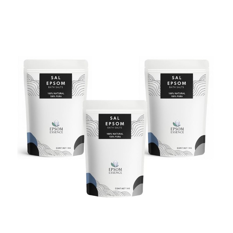 Sal Epsom Premium Natural baño jacuzzi spa relajante exfoliación masaje
