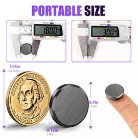 TRYMAG 70Pcs Small 18mm (.709 inch) Round Disc Crafts Ceramic Magnets with Adhesive Backing, Flat Circle Ferrite Industrial Magnets for Crafts, DIY, Science, Hobbies, Project