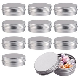 Doyime Aluminum Cans, Cream Case, 0.2 fl oz (5 ml), Set of 10, Aluminum, Cosmetics, Ointment Containers, Cream Containers, Divided Refills, Empty Containers, Travel, Portable, Seal Cans, Paste