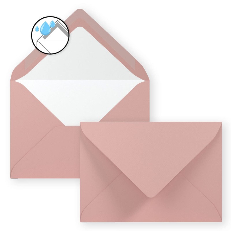 25 x envelopes in dusky pink - envelopes in DIN