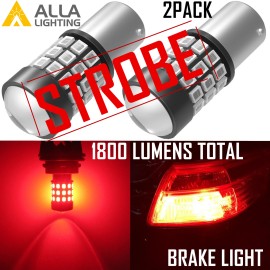 General Electric Alla Lighting 39-LED 1157 Strobe Flashing Brake Stop Light Bulb Red|Rear Marker