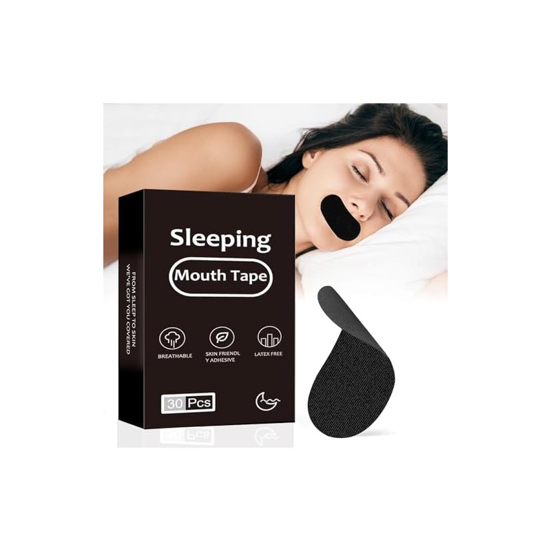 30pcs Cintas bucales para dormir,Reduce la sequedad bucal Parches para