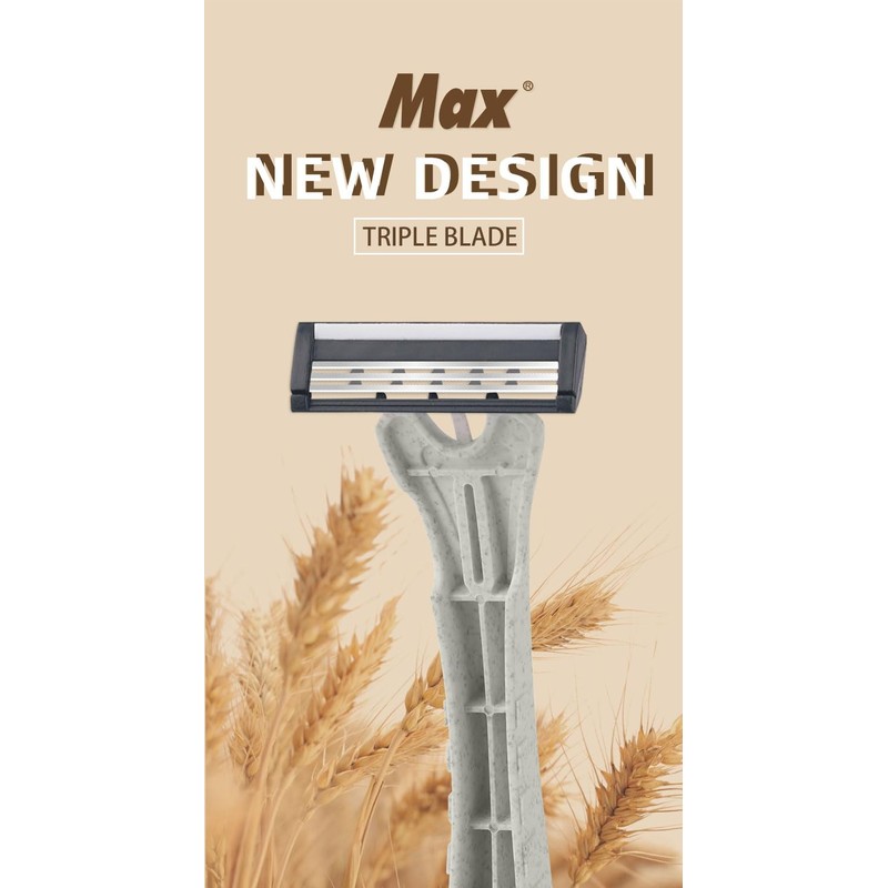 Disposable Razors Wheat Biodegradable Razors Triple Blade Eco Friendly 9