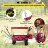 Extra Large Collapsible Garden Cart With Removable Canopy Foldable Four