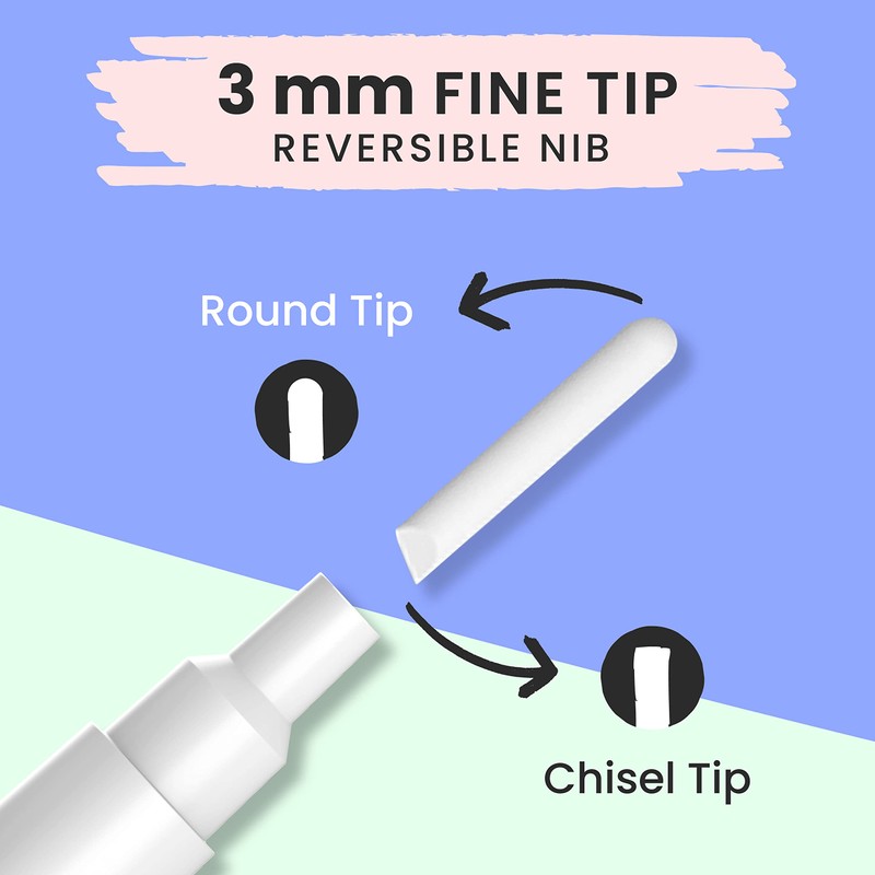 Chalkola White Chalk Pens - White Dry Erase Liquid Chalk