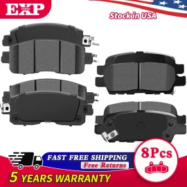 EXPPOWER Disc Brake Pads For 2017 2016 2015 2014 2013 Nissan Altima Front & Rear Ceramic