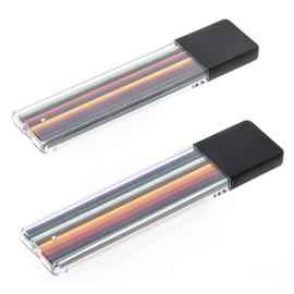 Leda Mechanical Colored Pencil set with two cases of colored lead and sharpener for professional or fun drawing and sketching and mixed media art (Graphite) (Multicolor)