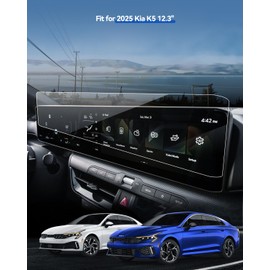 LANTU 4PCS Car Screen Protector for Kia K5 (LXS/GT-Line/GT/EX) 2025 Accessories Dual Panoramic Displays &Air Conditioner Nano Touchscreen Protector Film HD Clear Anti Fingerprint 12.3''