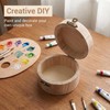 BRYHZKCM 2Pcs Round Wooden Box with Lid Lock, Wedding Ring