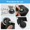Pack of 4 Suitcase Castors Replacement Wheels, 50 x 18