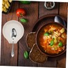 Ciieeo 2Pcs Elegant Ceramic Spoon Rest Compact Spoon Tray for