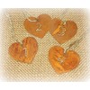 Advent Numbers Heart Set 1-4 Made of Patina with Sign