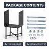 U-Shaped Wet Concrete Post Base Anchor for 7.5 x 7.5