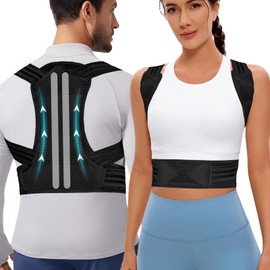 LAFUYSO Posture Corrector for Women and Men, Adjustable Back Brace, Support for Spine, Back, Neck, and Shoulders, Improves Posture and Relieves Pain