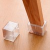 Chair Leg Caps, WarmHut 16pcs Transparent Clear Silicone Table Furniture