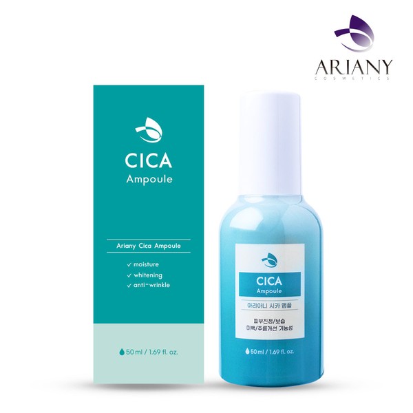 Ariani Cica Ampoule 50ml Dry Cosmetics Sensitive Skin Care Oily Complex Basic Serum Centella asiatica Extract Calming Essence Whitening Wrinkle Improvement