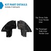 TRQ TRQ Inner Fender Liner Set Compatible with 2010-2015 Mazda