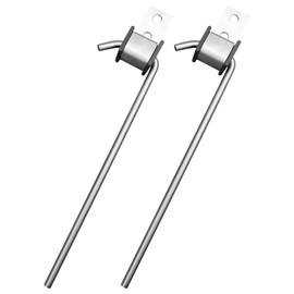 2 Pack of Universal Heavy Duty Exhaust Hanger Rod Stainless Steel with Rubber Isolator, 3/8" Rod 10" Long 90°Hook Exhaust Hange Bracket