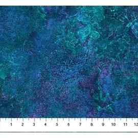 Blue, Green, Indigo, Quartz Design, Fabric, 100% Cotton, Stonehenge Gradations II, Midnight, Northcott, 26756-49, by The Yard