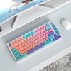 Ussixchare 75% Mechanical Gaming Keyboard Pink Keyboard Gasket Mount Keyboard
