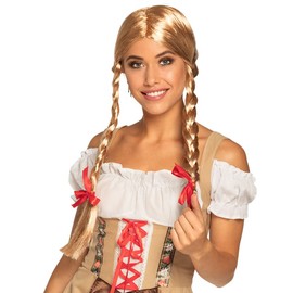 Boland 86117 - Perücke Heidi mit geflochtenen Zöpfen, blondes Kunst-Haar, Volksfest, Tracht, Flechtfrisur, Mottoparty, Karneval