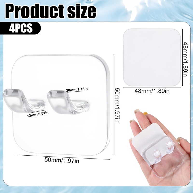 Xelsluthe 4 Pcs Razor Holder for Shower Wall Razor Hanger