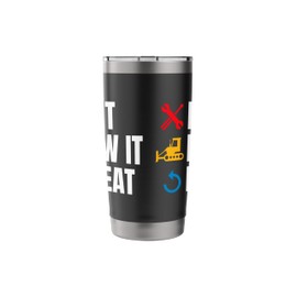 Fix It Plow It Repeat Snow Plow Stainless Steel Insulated Tumbler
