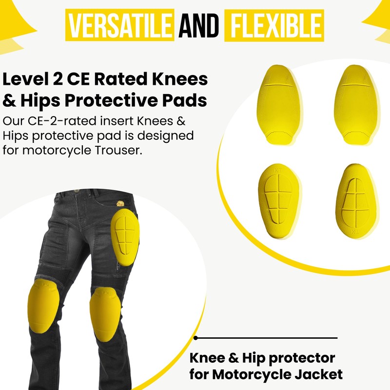 MOTOSTYLEWEAR - CE Level 2 Certified Armor Pads Pack of