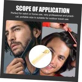 Baluue Professional Portable Men's Skull Beard Comb Zinc Alloy Hair Comb for Travel Styling