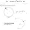 JFORYOU 20G 0.8 mm Bioflex Clear Nose Stud Nose Piercing