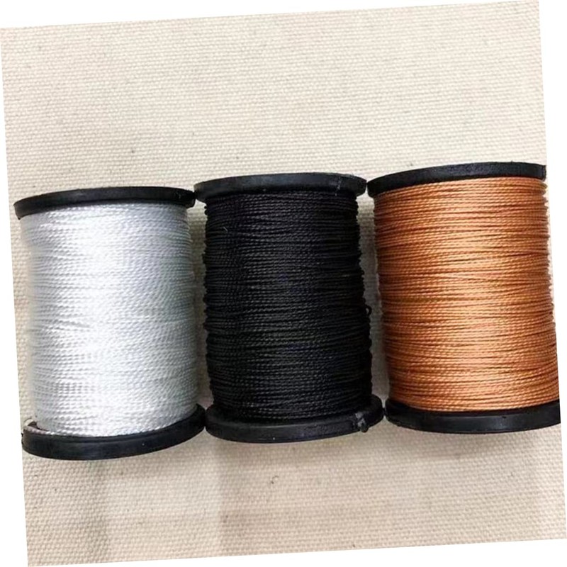 VILLFUL 3 Rolls Sewing Thread Black White Brown Tailoring Line