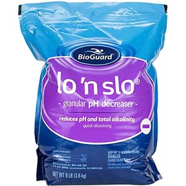 BioGuard Lo 'N Slo, 8 lb, Granular pH Decreaser, Total Alkalinity Balancer, Quick Dissolving, Suitable for All Pool Types