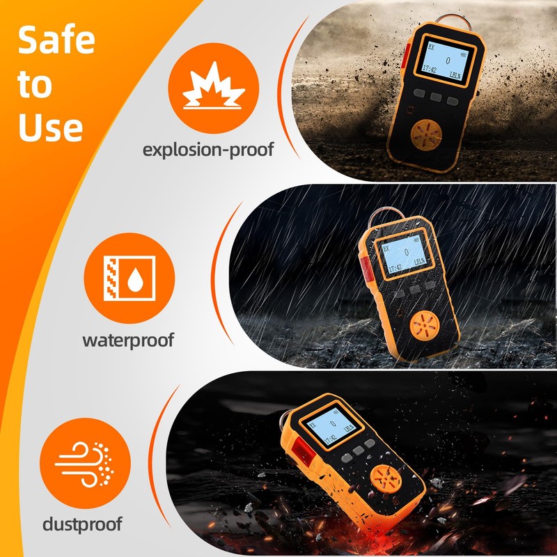 Propane Meter, Methane Natural Gas Leak Detector, 0-100% LEL Monitor