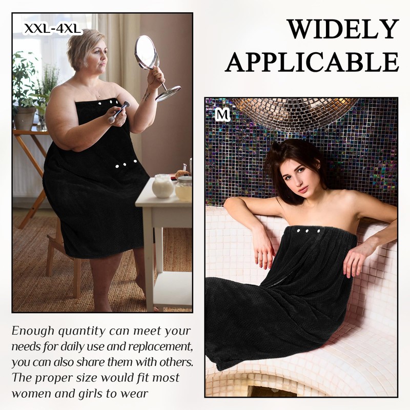 Tigeen 4 Pcs Spa Wrap Towel Wrap for Women Spa