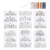 Water Soluble Embroidery Patterns,Stick and Stitch Embroidery Paper Wash Away,6Pcs