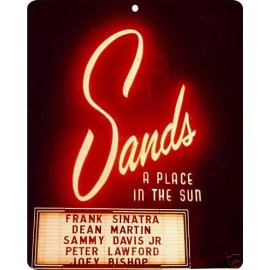 Sands Hotel Rat Pack Las Vegas Sinatra Metal photo sign