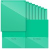 Henoyso 12 Pcs Folders Take Home Heavy Duty 2 Pocket Homework Folders for Students Parent Teacher Communication (Green)