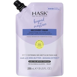 HASK Beyond Moisture Recovery Mask with Shea Butter & Banana Extract for Wavy, Curly, Coily & Kinky Hair, Softens, Moisturizes, Prevents Damage, Vegan, Sulfate-Free, Cruelty-Free – 8 fl oz