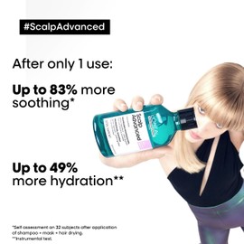 L'Oréal Professionnel Scalp Advanced Anti-Discomfort Dermo-Regulator Shampoo, Soothing Action for Sensitive Scalps, Serie Expert, 300 ml