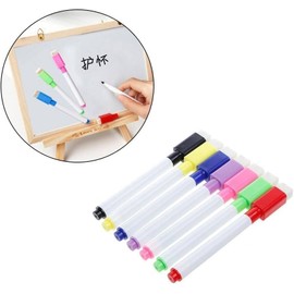 BWESOO 5Pcs Random Colors Whiteboard Pen Erasable Dry White Board Markers Black Ink Fine Size Nip Creative and Exquisite Workmanship Dry Erase and Wet Erase Markers