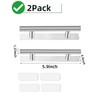 bepisof 2Pack Self-Adhesive Drawer Handles Stick On Cabinet Pulls Aluminum