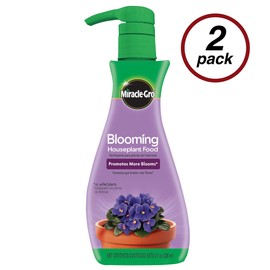 Miracle-Gro Blooming Houseplant Food, 8 oz., Plant Food Feeds All Flowering Houseplants Instantly, Including African Violets, 2 Pack